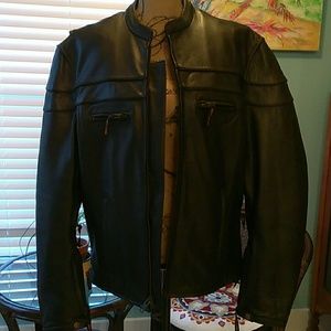 Black Leather motorcycle jacket